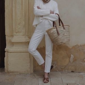 Everlane The Summer Jean in White size 26 Pristine Condition